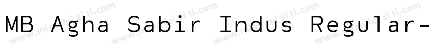 MB Agha Sabir Indus Regular字体转换